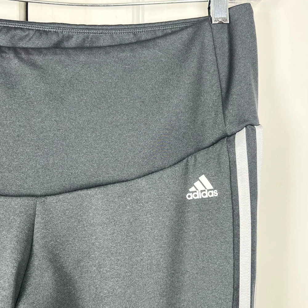 Adidas Aeroready 3-Stripes 7/8 High Rise Leggings Gray No signs of Wear Sz 2X - Picture 4 of 7